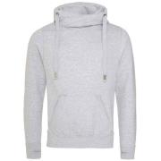 Awdis Unisex heather pullover hoodie met kruishals voor volwassenen