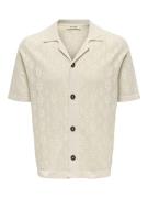 Only & Sons Onsken life reg 12 ss shirt knit beige