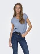 Only Onlsilvery s/s v neck lurex top jrs