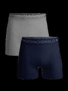 Muchachomalo Men 2-pack boxer shorts solid blue/grey melang heren boxe...