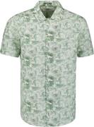 No Excess Shirt short sleeve allover printed green