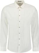 No Excess Shirt solid h linen white