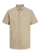 Jack & Jones Jjpierre slub shirt ss taupe