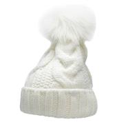 4F Dames gebreide bobble muts