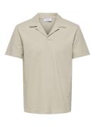 Only & Sons onskian reg seersucker resort polo 22032818 silver lining