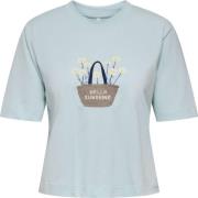 Only Onlvita life s/s summer top box jrs starlight blue