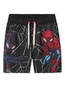 Name It Jongens lange zwemshorts nmmmave spiderman zwart