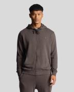 Lyle and Scott Tonal eagle zip through hoodie