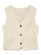 Vero Moda Vmliana sl shiny waistcoat beige
