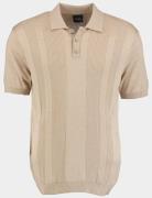 Bos Bright Blue Polo korte mouw met ingebreid motief 315/8014