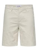 Only & Sons Onsmark 0011 cotton linen shorts no beige
