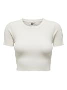 Jacqueline de Yong Jdycirkeline ss crop top ecru