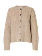 Selected Femme slfnelly ls knit o-neck cardigan 16098318 birch