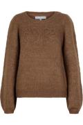 Red Button Sweater mid brown