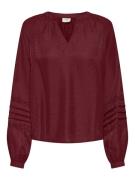 Jacqueline de Yong Jdysully ls lace top wvn bordeaux