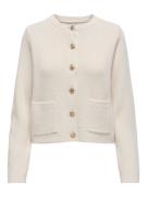 Jacqueline de Yong kim l/s o-neck button cardigan k 15341309 egret