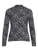 Vila vileoa l/s high neck top noos 14066134 glacier gray