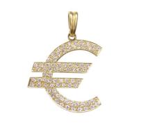 Christian Euro hanger met zirkonia