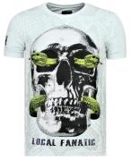 Local Fanatic Skull snake strakke t-shirt