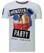 Local Fanatic Monster party rhinestone t-shirt