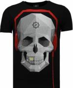 Local Fanatic Skull bring the beat rhinestone t-shirt