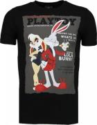 Local Fanatic Playtoy bunny rhinestone t-shirt