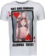 Local Fanatic Hot & famous poker bar refaeli rhinestone t-shirt