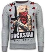 Local Fanatic Marilyn rockstar rhinestone sweater