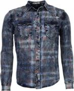 Enos Denim slim fit lange mouwen