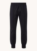 Emporio Armani Tapered fit joggingbroek met persplooi