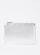 Whistles Clutch van leer met metallic finish