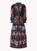 Farm Rio Garden maxi blousejurk met pofmouw en bloemenprint