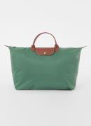 Longchamp Le Pliage Original reistas met leren details