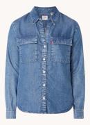 Levi's Blouse van denim met borstzakken