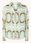 Josephine & Co Deon blouse van satijn met grafische print