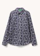 Benetton Blouse met print en stretch