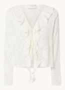 Neo Noir Anika blouse met jacquard dessin