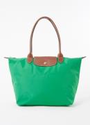 Longchamp Le Pliage Original schoudertas L met leren details