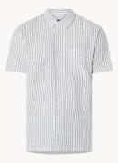 America Today Izan regular fit overhemd in linnenblend met borstzak