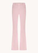 Studio Anneloes Silvan mid waist flared fit pantalon met steekzakken