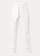 ba&sh Marlon high waist loose fit pantalon met opengewerkt detail