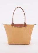 Longchamp Le Pliage Original schoudertas L met leren details