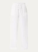 Neo Noir Lissabon high waist straight fit pantalon in linnenblend