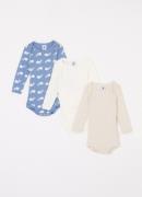 Petit Bateau Romper van biologisch katoen in 3-pack