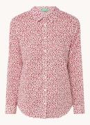 Benetton Blouse met print en stretch