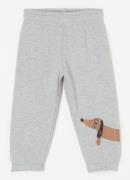 Mini Rodini Dog tapered fit joggingbroek van biologisch katoen