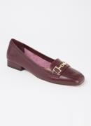 Dune London Graice loafer van leer met horsebit