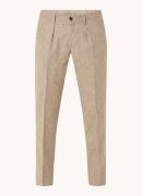 Profuomo Slim fit pantalon in wolblend met steekzakken