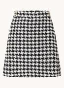 HUGO BOSS Vupita minirok in wolblend met pied-de-poule dessin