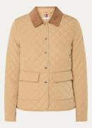 Tommy Hilfiger Quilted jack met klepzakken en logo